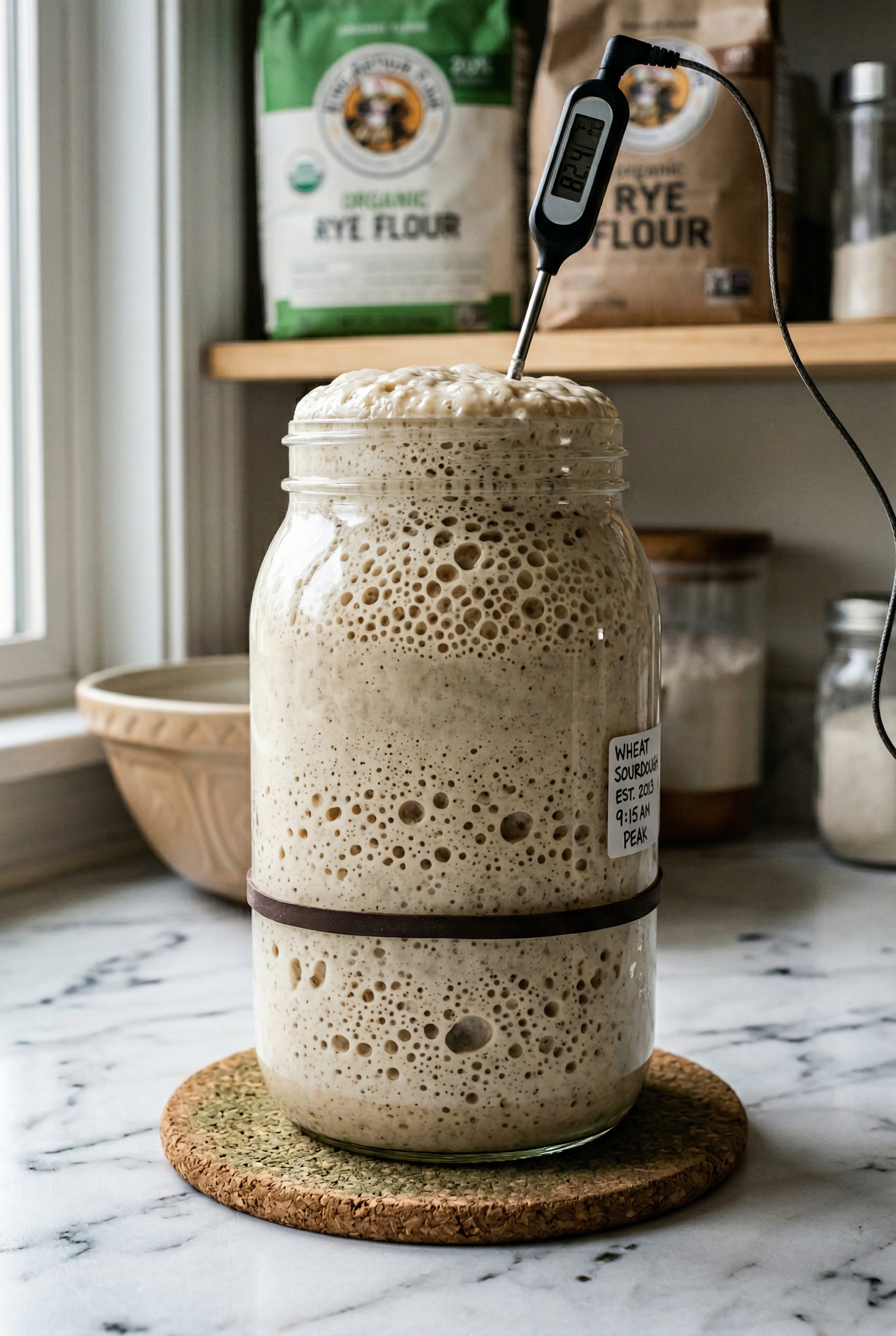 Cam kavanozda kabaran aktif eksi maya starteri